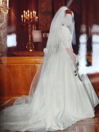 Vestido de Novia Seda Shantung Talla M