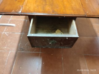 Mesa antigua madera plegable