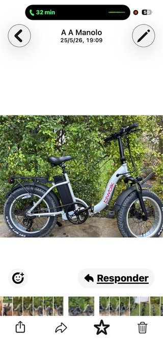 Bicicleta eléctrica plegable