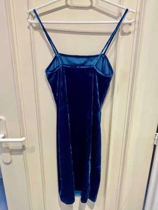 Vestido azul de terciopelo Nuevo