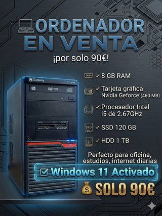 Ordenador Sobremesa i5 8GB RAM 1TB SSD