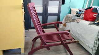 Tumbona de madera maciza Teka