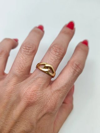 Anillo Oro 18kt Ovales Calados