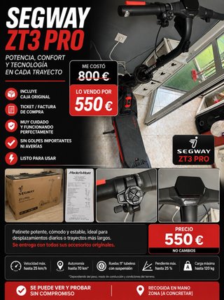 Patinete Eléctrico Segway ZT3 PRO