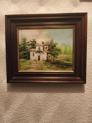 Lote de 9 cuadros vintage con marco