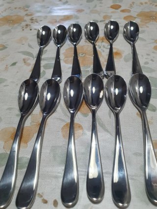 Set 12 cucchiaini caffè acciaio inox