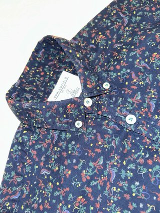 Camiseta de verano, talla S, estampado de flores