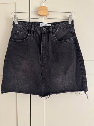 Falda vaquera negra Lefties Talla S