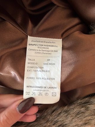 Abrigo de pelo sintético Tua Dona talla 48