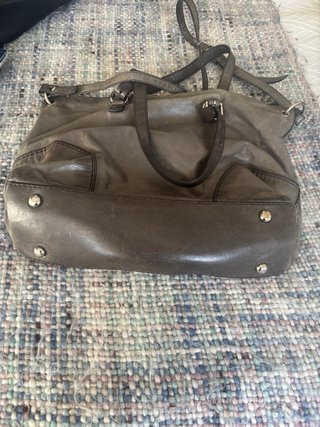 Bolso Bimba y Lola Piel Vintage Gris/Marrón