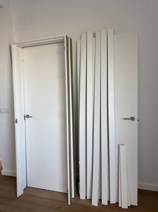 Puerta de paso blanca 72cm obra nueva