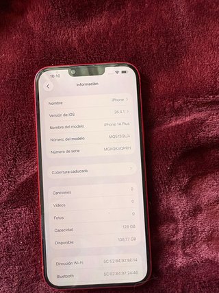 iPhone 14 Plus Rojo
