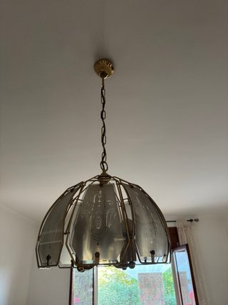 Lámpara de salón colgante dorada