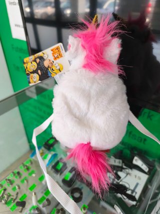 Mochila Unicórnio Fluffy 3D 25cm