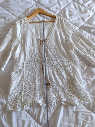 Túnica Ibicenca Blanca Talla Única