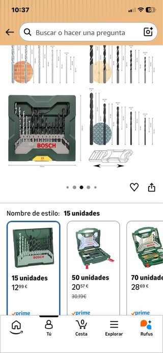 Taladro Bosch nuevo con estuche de brocas
