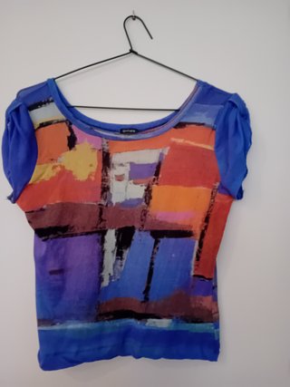 Camiseta GUITARE Talla L Estampado Abstracto