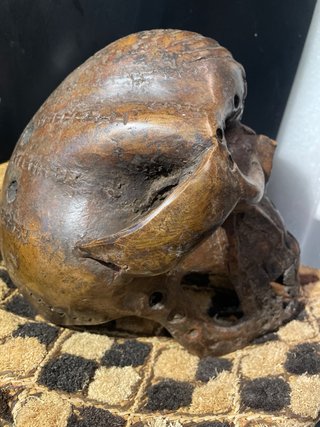 Arte Africano - Figura de  bronce Calavera