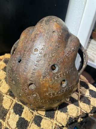 Arte Africano - Figura de  bronce Calavera