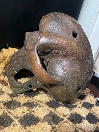Arte Africano - Figura de  bronce Calavera