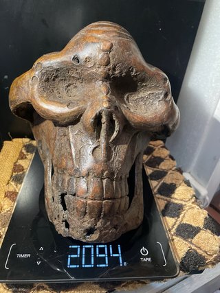 Arte Africano - Figura de  bronce Calavera