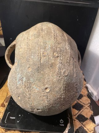 Arte Africano - Figura de  bronce Calavera