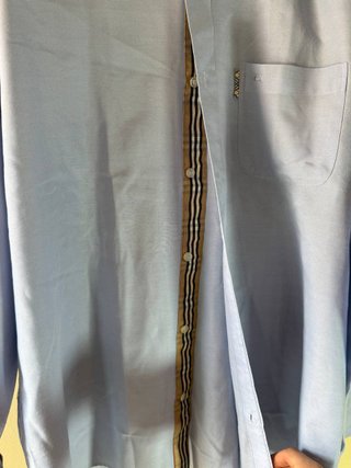 Camicia da Uomo Burberry Azzurra a Maniche Lunghe