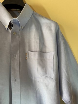 Camicia da Uomo Burberry Azzurra a Maniche Lunghe