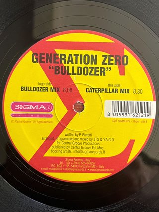 Generation Zero "Bulldozer" vinyl techno hardstyle
