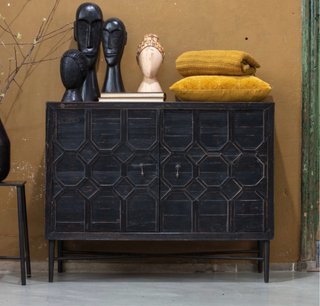 Aparador madera negra BEPUREHOME envejecido