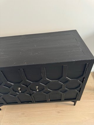 Aparador madera negra BEPUREHOME envejecido