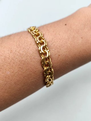 Pulsera Oro 18kt Cadena Hungarina 21cm