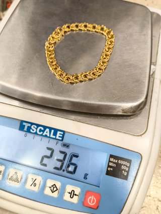 Pulsera Oro 18kt Cadena Hungarina 21cm