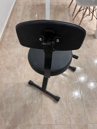Silla de Guitarrista Ajustable Negra