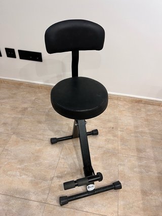 Silla de Guitarrista Ajustable Negra