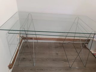 Escritorio de diseño, cristal.
