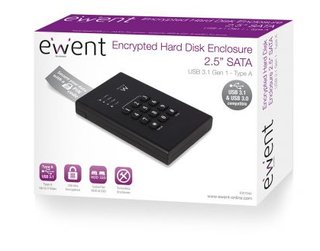 Caja HD/SSD Ewent Cifrada 2.5 SATA USB 3.1