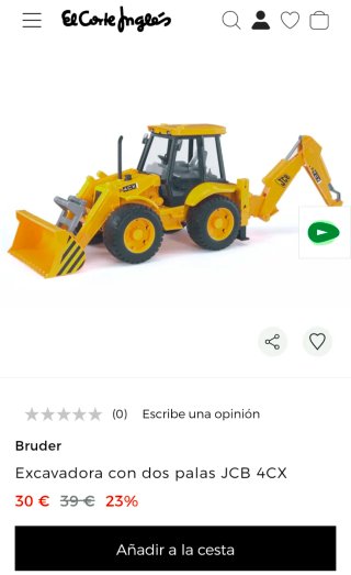 Retroexcavadora JCB 4CX Amarilla