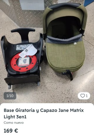 Carro Jane Matrix, cuco y base isofix giratorio