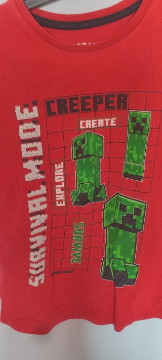Camiseta Minecraft Creeper Talla S