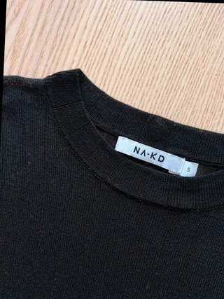 Naf Nag Black ribbed Lightweight Knit Sweater