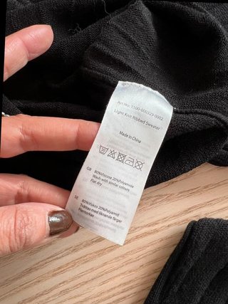 Naf Nag Black ribbed Lightweight Knit Sweater
