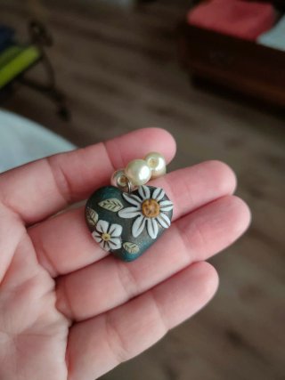 Pulsera Corazón Arcilla Artesanal. Sin estrenar