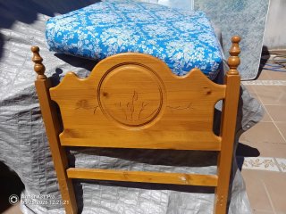 Cabecero cama individual madera