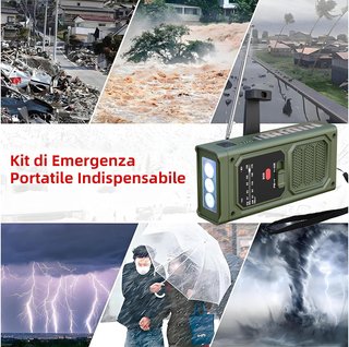 Radio Manivela Emergencia Linterna SOS NUEVA