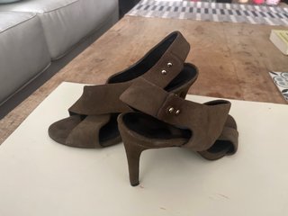 Sandalias Sandro Talla 37 Marrón Oliva