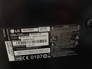TV LG 42 Negra