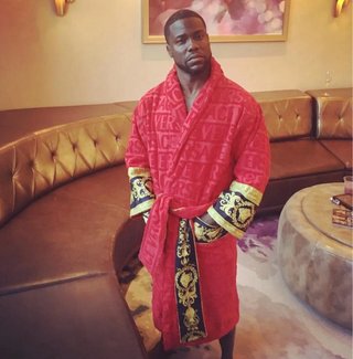 Albornoz Versace Rojo y Dorado Talla Única