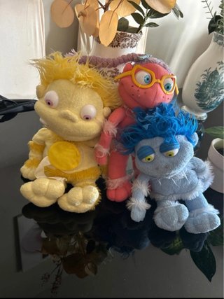 Set di tre pupazzi di peluche dei Los Lunnis
