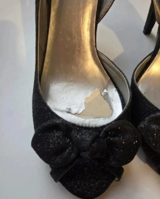 Sandalias fiesta negras purpurina